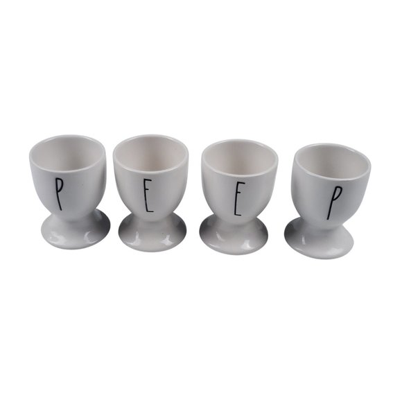 Rae Dunn Peep Egg Cups Easter Decor LL Set Of 4 Artisan Collection By Magenta - Picture 2 of 6